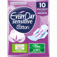 Every Day Sensitive Ultra Plus Maxi Night Дамски нощни  превръзки  x10бр Every Day Sensitive Ultra Plus Maxi Night Дамски нощни  превръзки  x10бр