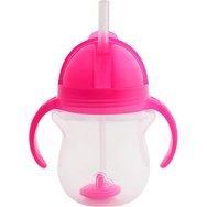 Munchkin Click Lock Tip & Sip Straw Cup 6m+, 207ml - Розово