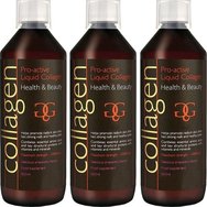 Collagen ProActive Комплект Колагенова напитка 1800мл (3х600мл) - 3 ягоди - Хранителна добавка с колаген за кожа, коса и нокти Collagen ProActive Комплект Колагенова напитка 1800мл (3х600мл) - 3 ягоди - Хранителна добавка с колаген за кожа, коса и нокти