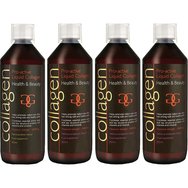 Collagen ProActive Комплект Орален колаген 2400ml (4x600ml) - 1 Λимон + 3 Ягода - Хранителна добавка с колаген за кожа, коса и нокти