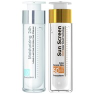 Frezyderm Комплект Moisturizing 24h Cream 20+, 50ml & Sun Screen Color Velvet Spf50+, 50ml - 24-часов хидратиращ крем за лице за възраст над 20 години и тониран слънцезащитен крем за лице, много висока защита и кадифена текстура Frezyderm Комплект Moisturizing 24h Cream 20+, 50ml & Sun Screen Color Velvet Spf50+, 50ml - 24-часов хидратиращ крем за лице за възраст над 20 години и тониран слънцезащитен крем за лице, много висока защита и кадифена текстура