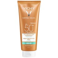 Vichy Комплект Capital Soleil UV-Age Daily Anti Photo-Ageing Water Fluid for Face Spf50+ Tinted 40ml & Fresh Protective Milk for Face & Body Spf50+, 300ml