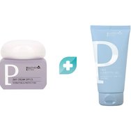 Medisei Panthenol Extra Promo Hydrating & Protecting Day Cream Spf15, 50ml & Подарък Face Cleansing Gel 50ml - Хидратиращ дневен крем с ниска степен на защита и освежаващ почистващ гел за лице