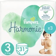 Pampers Комплект Harmonie No3 (6-10kg) 93 Пелени (3x31 Пелени)