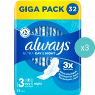 Always Комплект Ultra Day & Night Μέγεθος 3, 96 бр (3x32 бр)