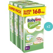 Babylino Комплект Sensitive Cotton Soft Super Pack Midi Νο3 (4-9kg) 336 бр (6x56 бр)