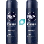 Nivea Promo Men Deep Darkwood Maxx Tech 72h Deodorant Spray 300ml (2x150ml)