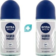 Nivea Комплект Men Silver Protect 48h Deo Roll-On 100ml (2x50ml) Nivea Комплект Men Silver Protect 48h Deo Roll-On 100ml (2x50ml)