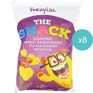 Frezyderm Комплект Frezylac The Snack Organic Corn Hearts Salted Caramel 240g (8x30g) - Вкусна закуска от био царевични сърца с вкус на солен карамел