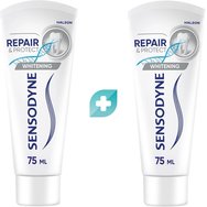 Sensodyne Комплект Repair & Protect Whitening Toothpaste 150ml (2x75ml) - Паста за зъби за ежедневна употреба, която възстановява, укрепва и защитава зъбите с вкус на мента Sensodyne Комплект Repair & Protect Whitening Toothpaste 150ml (2x75ml) - Паста за зъби за ежедневна употреба, която възстановява, укрепва и защитава зъбите с вкус на мента