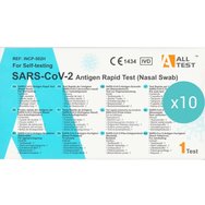 Σετ All Test Sars-CoV-2 Antigen Rapid Test 10 Τεμάχια - Κασέτα Αυτοελέγχου Ταχείας Ανίχνευσης Αντιγόνου Covid-19 με Ρινοφαρυγγικό Δείγμα Σετ All Test Sars-CoV-2 Antigen Rapid Test 10 Τεμάχια - Κασέτα Αυτοελέγχου Ταχείας Ανίχνευσης Αντιγόνου Covid-19 με Ρινοφαρυγγικό Δείγμα