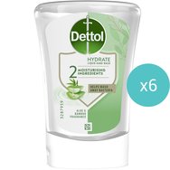 Комплект Dettol Hydrate Liquid Hand Wash No-Touch Refill 1,5Lt (250mlx6) - Резервна течност за автоматичен дозатор за течен сапун Комплект Dettol Hydrate Liquid Hand Wash No-Touch Refill 1,5Lt (250mlx6) - Резервна течност за автоматичен дозатор за течен сапун