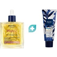 Комплект Phyto 7 Elixir Smoothing Enhancing Oil 100ml & Universal Day Cream 50ml - Подхранващо олио за интензивна грижа за гъста, суха и увредена коса, което придава мекота и копринена текстура, без да утежнява косата & Дневен крем, обогатен със 7 активни съставки за всички типове суха коса