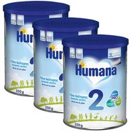 Humana Комплект Optimum 2 Мляко за кърмачета след 6 месеца 3X350gr Humana Комплект Optimum 2 Мляко за кърмачета след 6 месеца 3X350gr