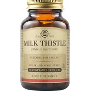 Solgar Milk Thistle 50veg.caps - Хранителна добавка с екстракт от бял трън за защита на черния дроб с противовъзпалителни и антиоксидантни свойства Solgar Milk Thistle 50veg.caps - Хранителна добавка с екстракт от бял трън за защита на черния дроб с противовъзпалителни и антиоксидантни свойства