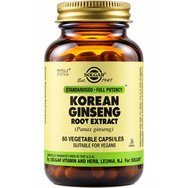 Solgar Korean Ginseng Root Extract 60veg.caps - Хранителна добавка с екстракт от корен от корейски женшен за енергия, стимулация и умствена яснота Solgar Korean Ginseng Root Extract 60veg.caps - Хранителна добавка с екстракт от корен от корейски женшен за енергия, стимулация и умствена яснота