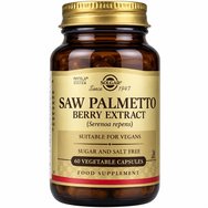 Solgar Saw Palmetto Berry Extract 60veg.caps - Хранителна добавка с екстракт от плод Saw Palmetto за лечение на симптоми на доброкачествена простатна хиперплазия при мъже