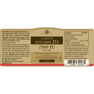 Solgar Liquid Vitamin D3 2500IU, 59ml Solgar Liquid Vitamin D3 2500IU, 59ml