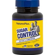 Natures Plus Control Sugar Формула, която помага в борбата с булимията за сладкиши и захар, хипоалергенна 60Veg.Caps