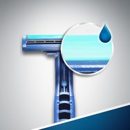 Gillette Blue II Plus Slalom с 2 остриета и лента от алое за защита на кожата от раздразнения 5бр