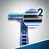 Gillette Blue II Plus Slalom с 2 остриета и лента от алое за защита на кожата от раздразнения 5бр