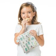 Bumkins Large Snack Bag 18cm x 18cm Чантичка, калъф за храна / закуски 1 брой - Cacti Bumkins Large Snack Bag 18cm x 18cm Чантичка, калъф за храна / закуски 1 брой - Cacti