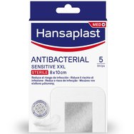 Hansaplast Antibacterial XXL Sensitive Sterile 8 x 10cm Антимикробни подложки Sensitive XXL 5бр