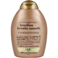 OGX Brazilian Keratin Smooth Conditioner Ever Straightening Омекотяващ крем за изглаждане и блясък за разстроена коса 385ml
