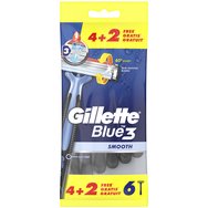 Gillette Blue 3 Smooth Disposable Razors 4+2 Подарък
