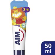 Aim Детска паста за зъби с вкус на ягода, 2-6 год. 50ml Aim Детска паста за зъби с вкус на ягода, 2-6 год. 50ml