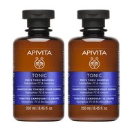 Apivita Promo Men's Tonic Shampoo with Hippophae TC & Rosemary 500ml (2x250ml) - Тонизиращ шампоан против косопад за мъже с хвощ и розмарин Apivita Promo Men's Tonic Shampoo with Hippophae TC & Rosemary 500ml (2x250ml) - Тонизиращ шампоан против косопад за мъже с хвощ и розмарин