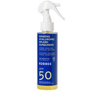 Korres Ginseng Hyaluronic Splash Sunscreen Spray Spf50 Слънцезащитен крем Water Подобрена текстура за лице с хиалуронова киселин Korres Ginseng Hyaluronic Splash Sunscreen Spray Spf50 Слънцезащитен крем Water Подобрена текстура за лице с хиалуронова киселин