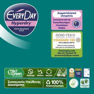 Every Day Hyperdry Super Ultra Plus Value Pack Екстра тънки салфетки Екстра абсорбиращи, идеални за много голям поток 18 парчета