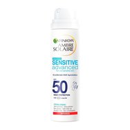 Garnier Ambre Solaire Sensitive Advanced Face UV Invisible Mist Spf50 Spray Много високо слънцезащитно лице 75ml
