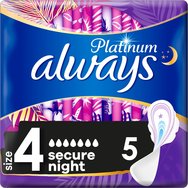 Always Platinum Sanitary Towels with Comfort Lock Wings Size 4, 5 бр