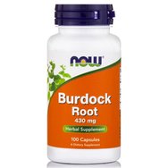 Now Foods Burdock Root 430mg Хранителна добавка, мощен детоксикатор и антибиотик, който укрепва имунитета 100 Caps