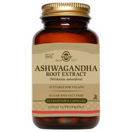 Solgar Ashwagandha Root Extract 60veg.caps - Хранителна добавка с екстракт от ашваганда за облекчаване на стреса, имуностимулатор с противовъзпалителни свойства Solgar Ashwagandha Root Extract 60veg.caps - Хранителна добавка с екстракт от ашваганда за облекчаване на стреса, имуностимулатор с противовъзпалителни свойства