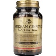 Solgar Korean Ginseng Root Extract 60veg.caps - Хранителна добавка с екстракт от корен от корейски женшен за енергия, стимулация и умствена яснота Solgar Korean Ginseng Root Extract 60veg.caps - Хранителна добавка с екстракт от корен от корейски женшен за енергия, стимулация и умствена яснота