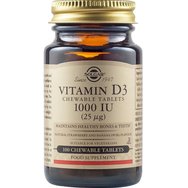 Solgar Vitamin D3 1000iu, 100 Chew.tabs