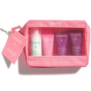 Caudalie PROMO PACK The Caudalie Essentials Bag с 4 продукта с размер Travel за цялостна грижа за лицето, тялото и подарък за тоалетни принадлежности