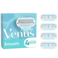 Gillette Venus Smooth Резервни самобръсначки с 3 остриета, които прегръщат вашите извивки 4 бр