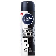 Nivea Men Invisible Black And White Original Anti-Perspirant Deodorant Spray 150ml - Мъжки дезодорант спрей 48 часа защита срещу бели петна Nivea Men Invisible Black And White Original Anti-Perspirant Deodorant Spray 150ml - Мъжки дезодорант спрей 48 часа защита срещу бели петна
