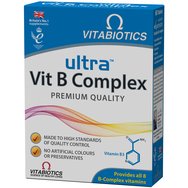 Vitabiotics Ultra Vitamin B Complex 60 Tabs - Хранителна добавка от витамини B комплекс за гладкото функциониране на нервната система Vitabiotics Ultra Vitamin B Complex 60 Tabs - Хранителна добавка от витамини B комплекс за гладкото функциониране на нервната система