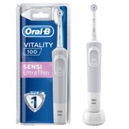 Oral-B Vitality 100 Sensi Ultra Thin Електрическа четка за зъби за чувствителни зъби и венци с вграден 2-минутен таймер​​​​​​​