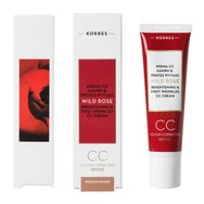 Korres Wild Rose Brightening & First Wrinkles CC Cream Medium Shade Spf30, 30ml
