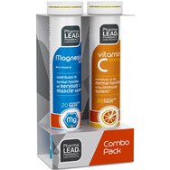 Pharmalead Promo Magnesium 375mg с витамин B6 & калий 20Effer.tabs & Vitamin C 1000mg 20Effer.tabs - Хранителна добавка с магнезий, която допринася за нормалното функциониране на нервната & мускулната система & витамин C за укрепване на имунната система