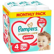 Pampers Premium Care Pants Monthly Pack No4 (9-15kg) Гащички-Пелени 124 Броя
