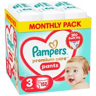 Pampers Premium Care Pants Monthly Pack No3 (6-11kg) Памперси Панталони 144 бр Pampers Premium Care Pants Monthly Pack No3 (6-11kg) Памперси Панталони 144 бр