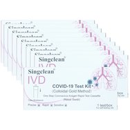 Singclean PROMO PACK IVD Covid-19 Rapid Self Test Kit 10 бр - Самодиагностични тестове за бързо откриване на антиген Covid-19 с вземане на проби от носа