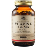 Solgar Vitamin E 134mg, 250 Softgels - Хранителна добавка с витамин Е за добро здраве на кожата и сърцето с антиоксидантни свойства